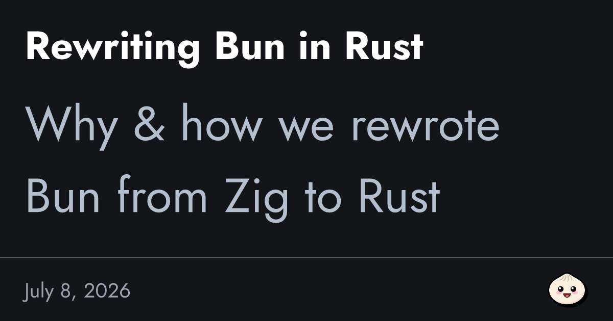 Bun Dibangun Ulang dengan Rust: Transformasi Besar untuk Runtime JavaScript