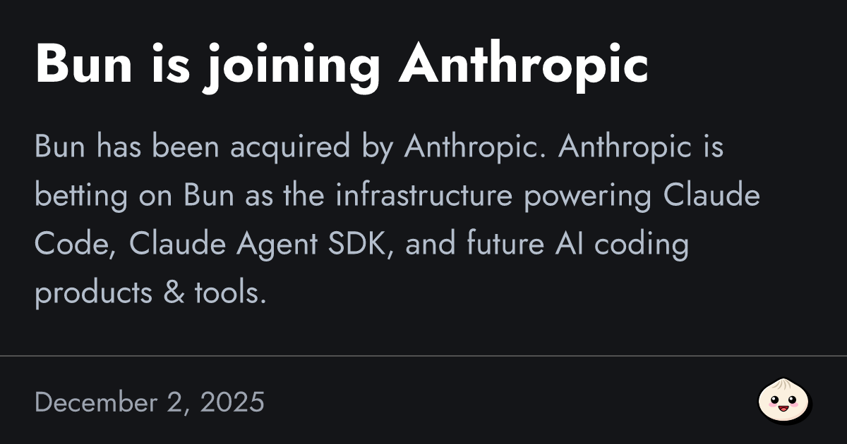 Anthropic Akuisisi Bun: Runtime JavaScript Resmi Jadi Infrastruktur AI