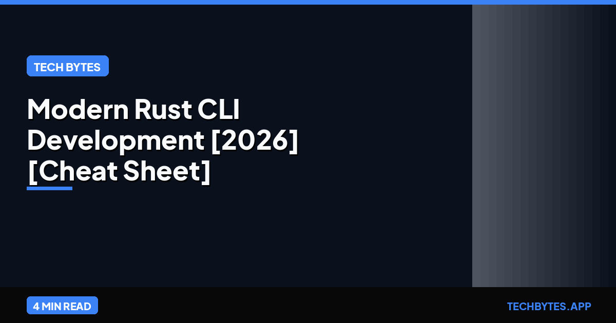 Tutorial Membangun CLI Tool Modern dengan Rust, Clap v5, dan Tokio
